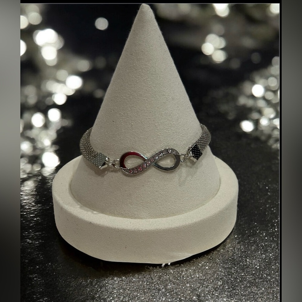 Silver Adjustable Infinity Bracelet - image 1